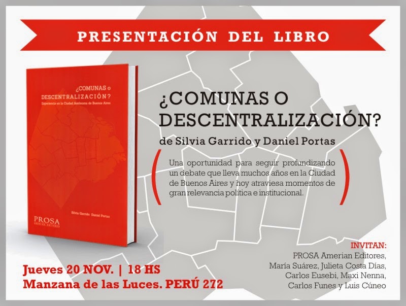 Presentación del libro ¿Comunas o Descentralización?