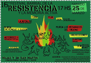 16° Festival Barrial de la Resistencia y la Memoria Activa