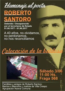 Homenajes al poeta Roberto Santoro