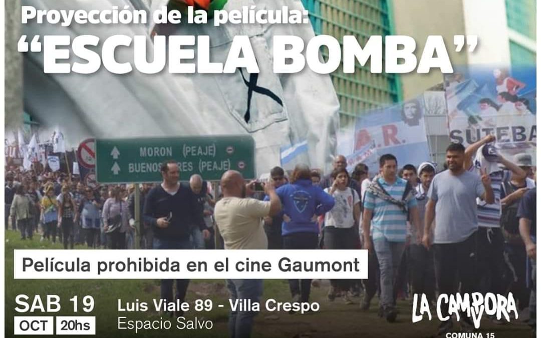 “Escuela bomba, dolor y lucha en Moreno”