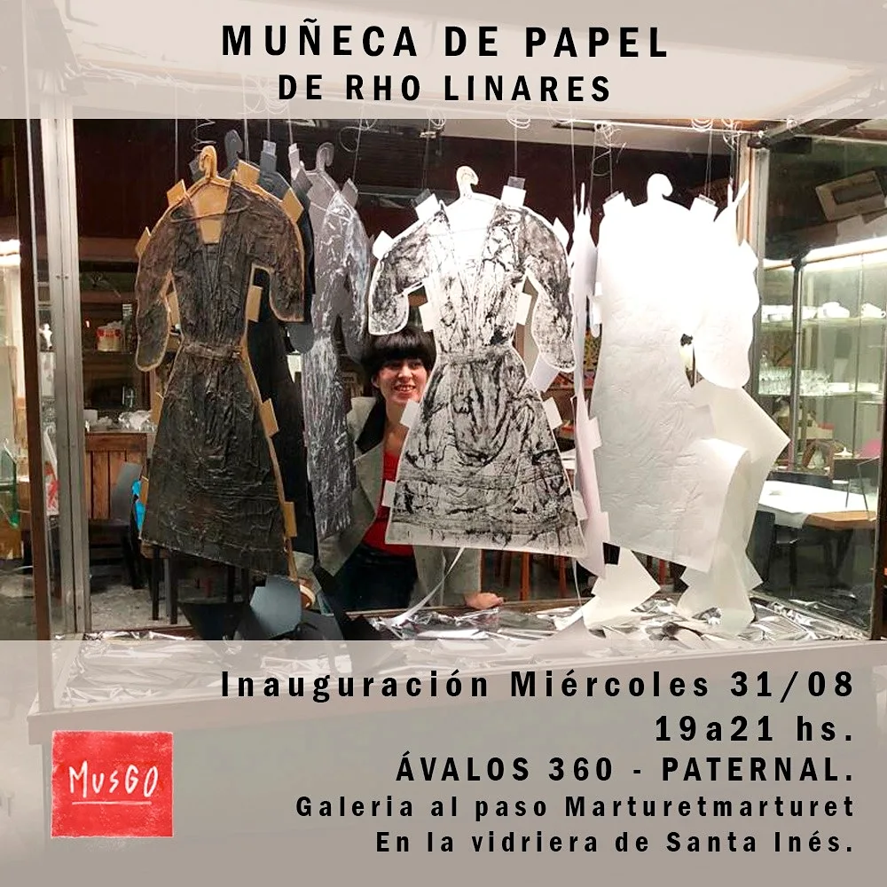 Taller Musgo en la vidriera de MN Santa Inés