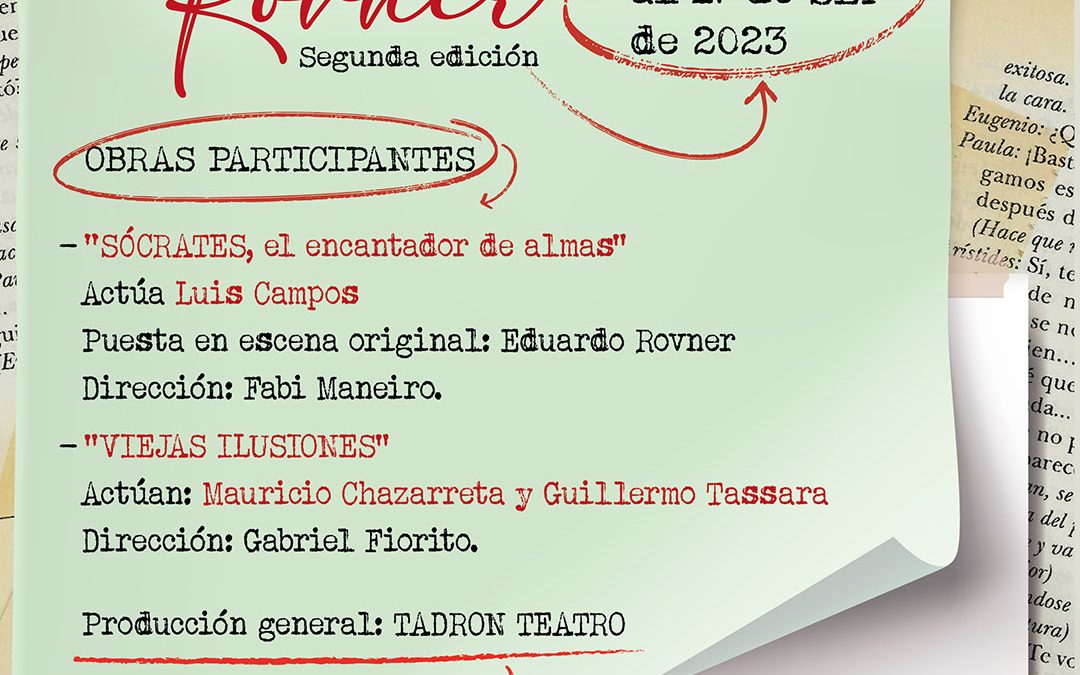 Festival Aquí y Ahora Rovner en Tadrón Teatro